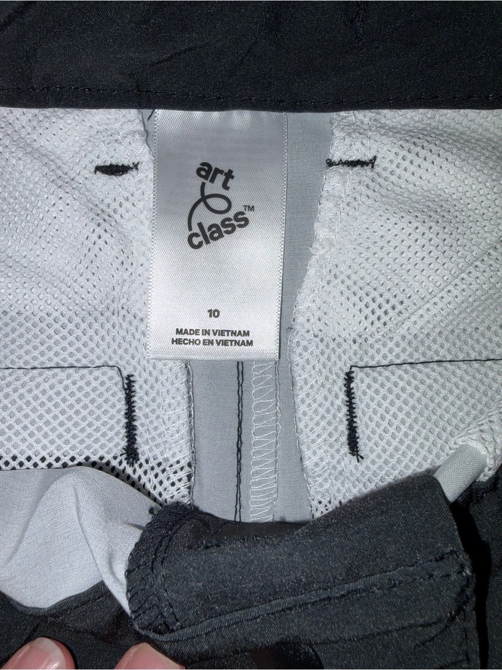 art class Black Striped Hybrid Shorts boys 10